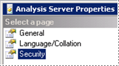 Security Settings of an SSAS Server Security Settings of an SSAS Server