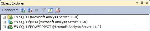 Object Explorer icons for each server mode Object Explorer icons for each server mode