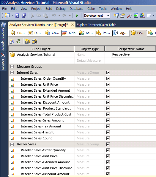 New perspective in Perspective Name column New perspective in Perspective Name column