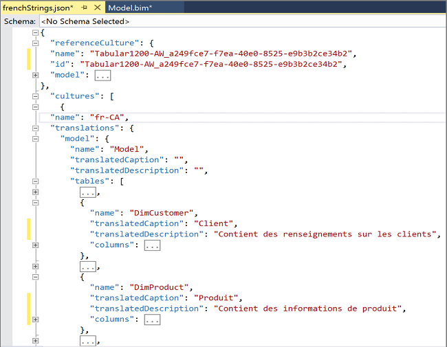ssas-tabular-translate-json Screenshot of the translate JSON.