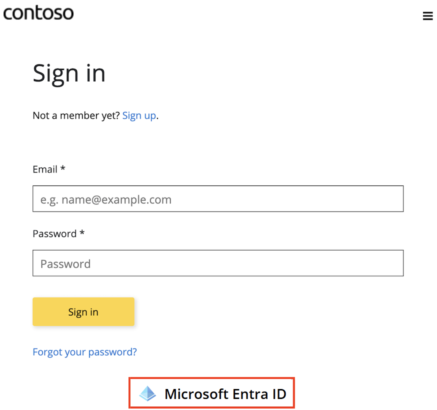 Screenshot showing OAuth widget in developer portal.