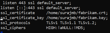Screenshot of NGINX with TLS.