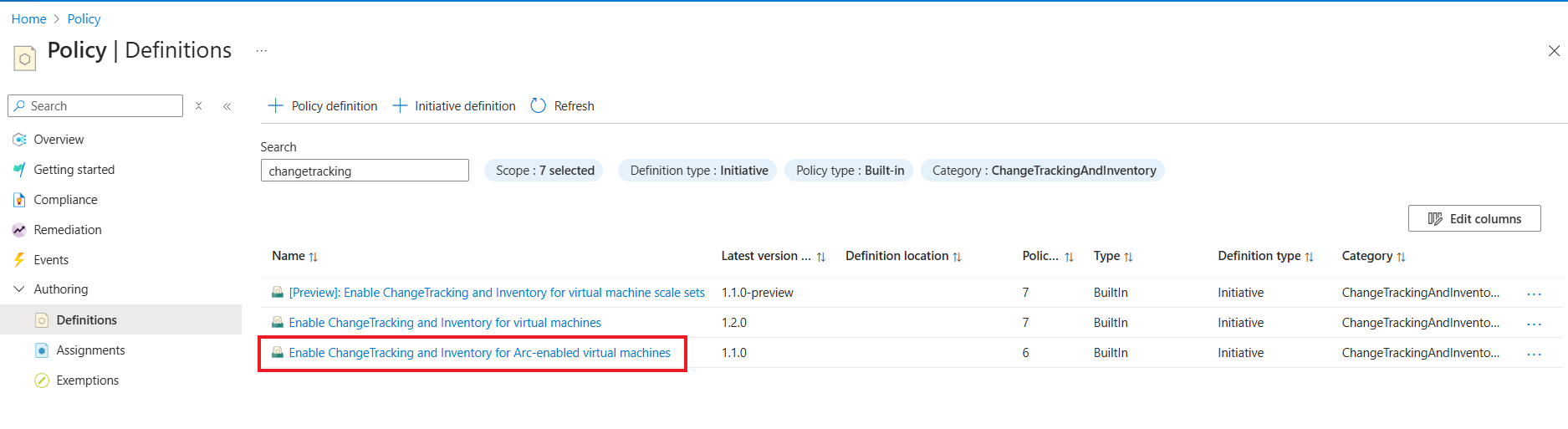 Screenshot that shows selecting Azure Arc-enabled virtual machines.