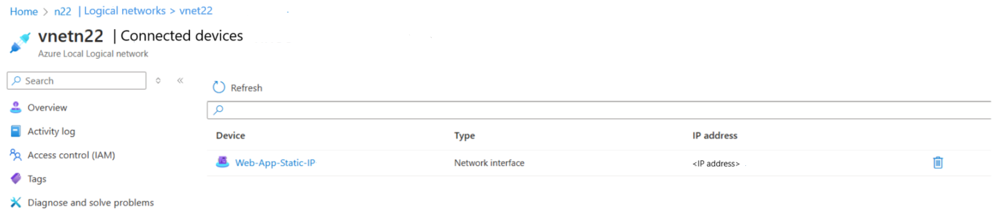 Screenshot of Connected Devices page.