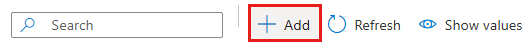 Screenshot outlining the Add button for application settings.