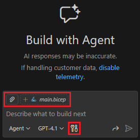 Screenshot of Visual Studio Code chat pane.