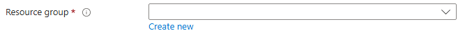 Screenshot of the Microsoft.Common.ResourceGroupSelector UI element.
