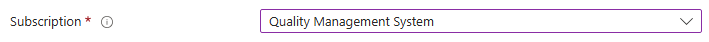Screenshot of the Microsoft.Common.SubscriptionSelector UI element.