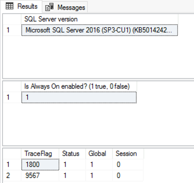 Screenshot that shows the expected outcome in SSMS.