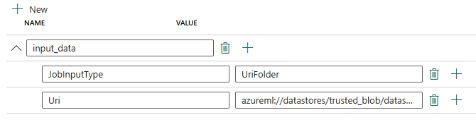 A screenshot showing how to configure inputs in the endpoint.