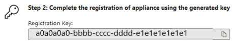 Screenshot shows the generated key