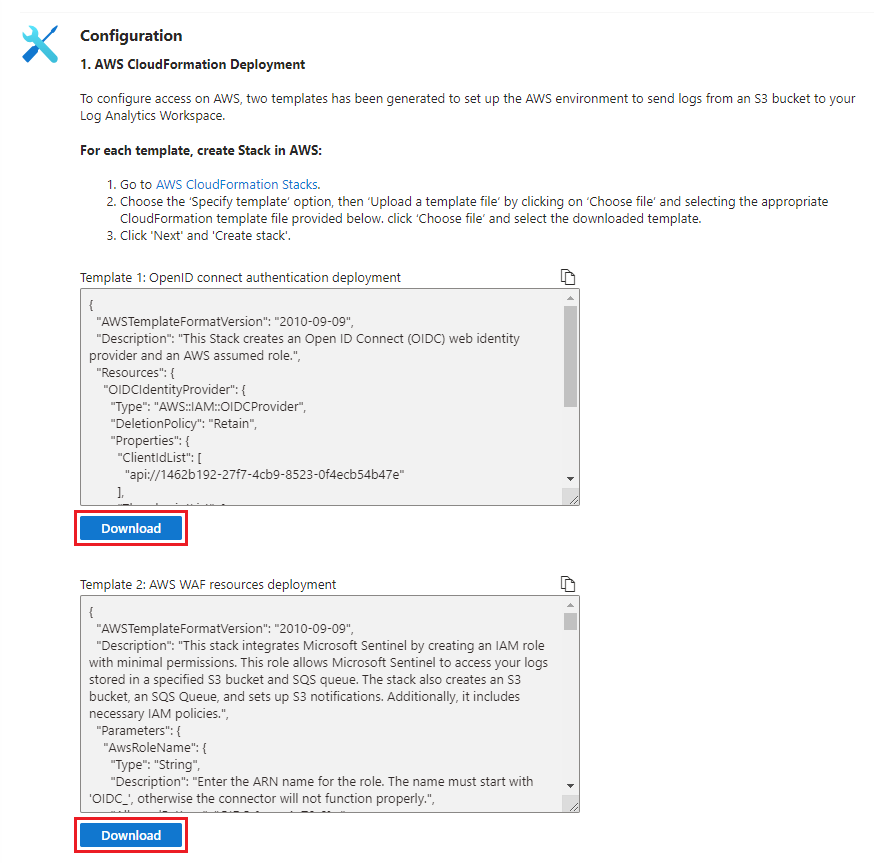 Screenshot of AWS S3 EKS connector configuration page.
