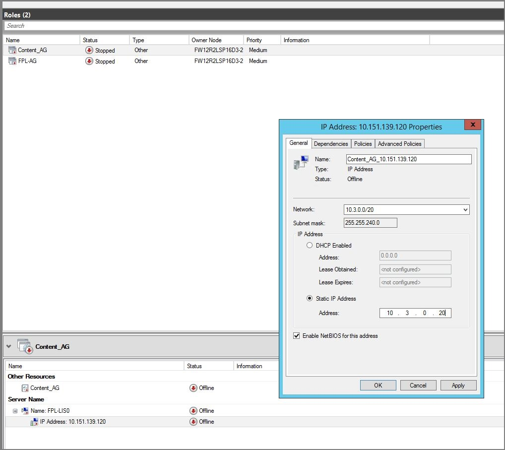 Screenshot of rules window and IP address properties dialog.
