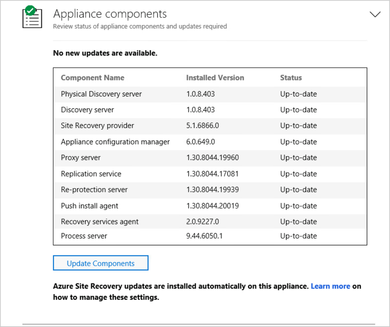 replication appliance components.