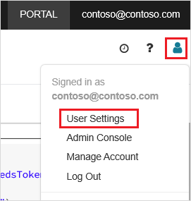 Screenshot of the User settings menu for generating a Databricks access token.