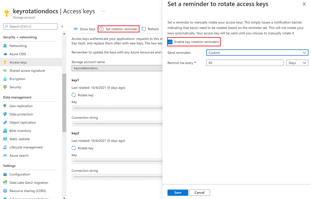 Screenshot of how to create a key expiration policy in the Azure portal.