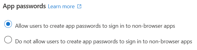 Screenshot showing the IsApplicationPasswordBlocked property under StrongAuthenticationDetails.