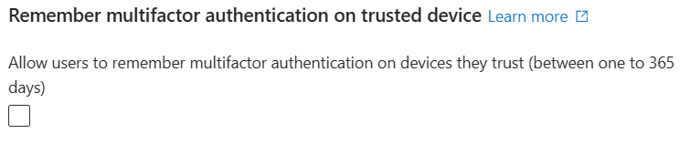 Screenshot showing the IsRememberDevicesEnabled property under StrongAuthenticationDetails.