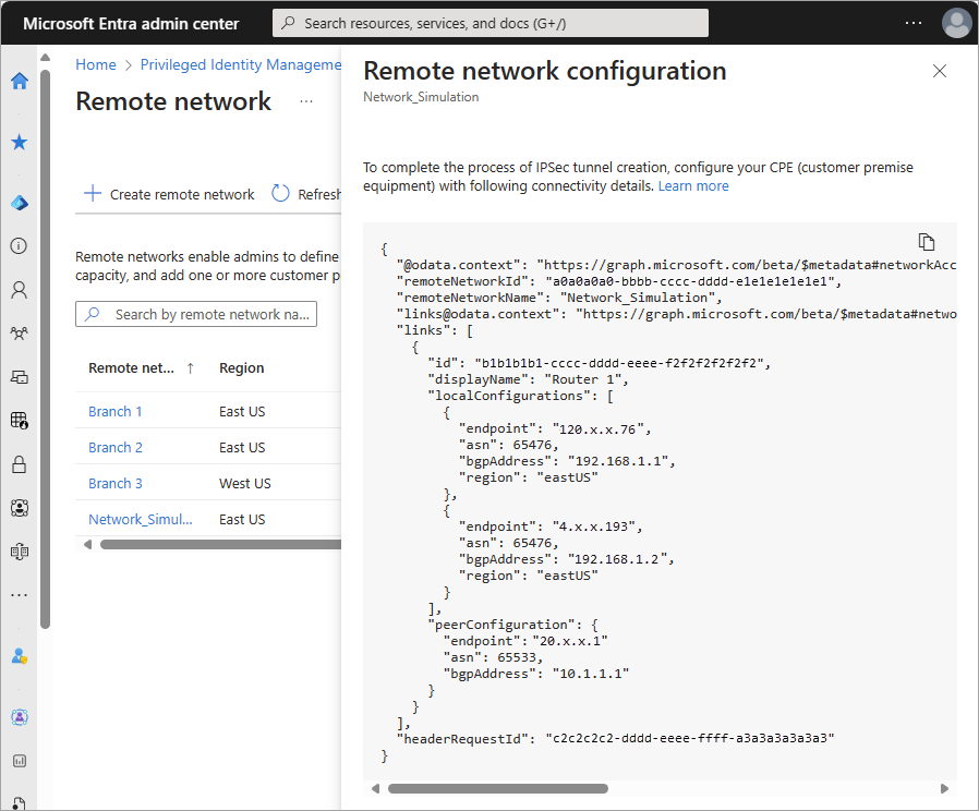 Screenshot that shows the view configuration panel.