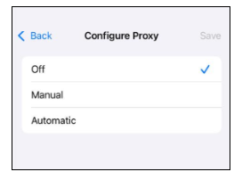 Screenshot of Configure Proxy dialog.