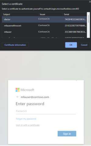 Screenshot that shows the client picker.