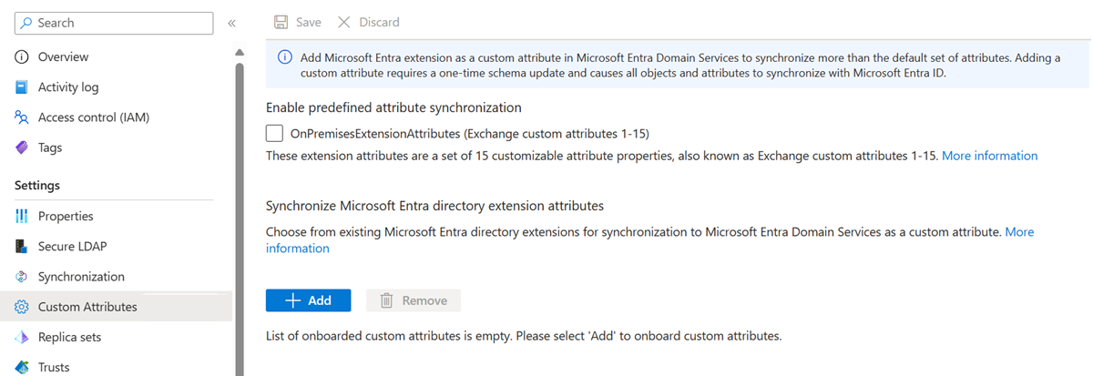 Screenshot of how to enable custom attributes.