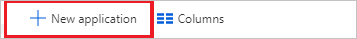 Screenshot of the New application button.
