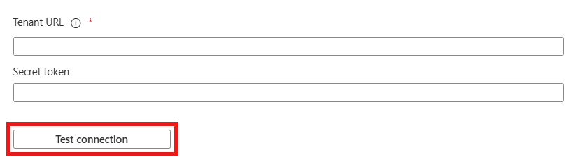 Screenshot of Provisioning test connection.