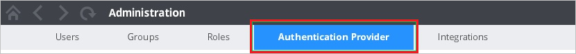 Authentication Provider Authentication Provider