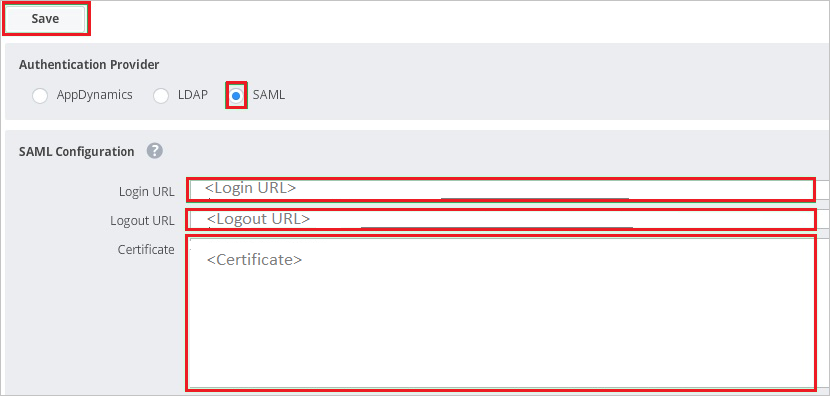 SAML Configuration SAML Configuration