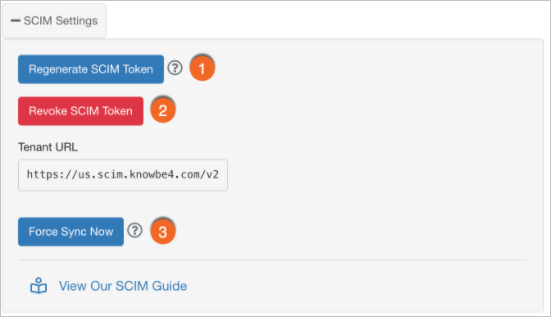 Screenshot of the SCIM troubleshooting tips and buttons.