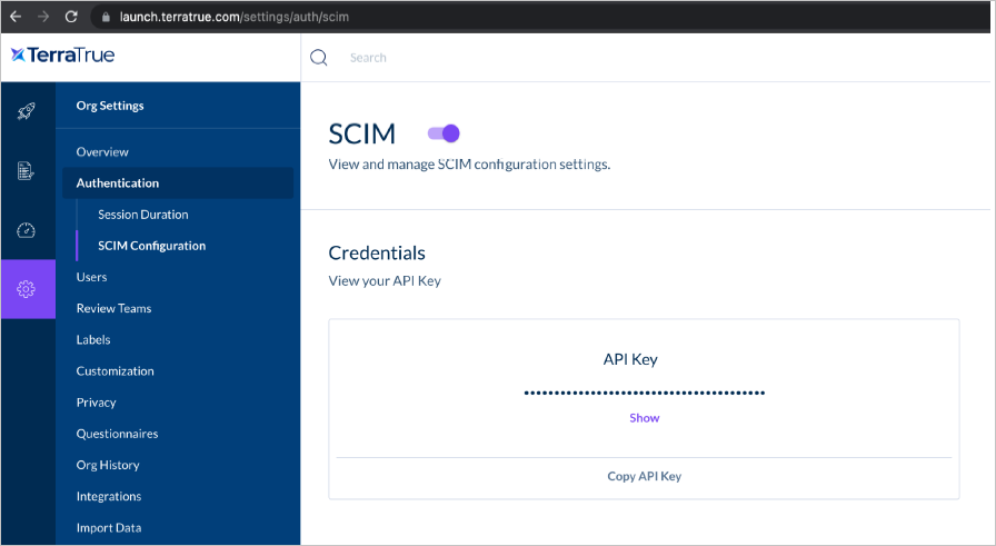 Screenshot of Generate Token.
