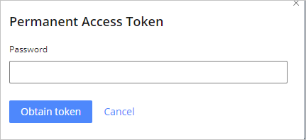 Screenshot of Wrike Create token.