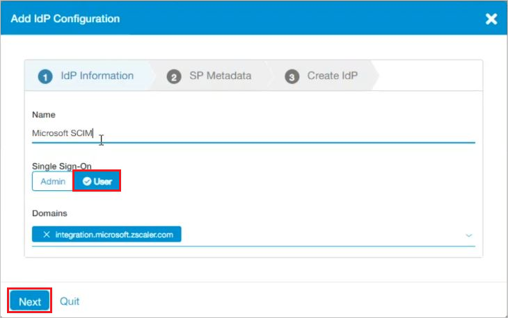 Screenshot of Zscaler Private Access (ZPA) Add IdP.