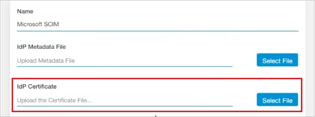 Screenshot of Zscaler Private Access (ZPA) upload certificate.