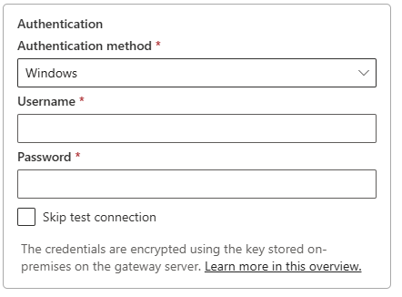 Screenshot showing the Windows authentication method for SAP HANA.