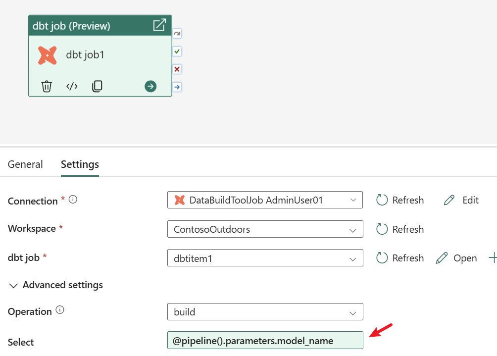 Screenshot showing the setting page of the dynamic value for the Select field.