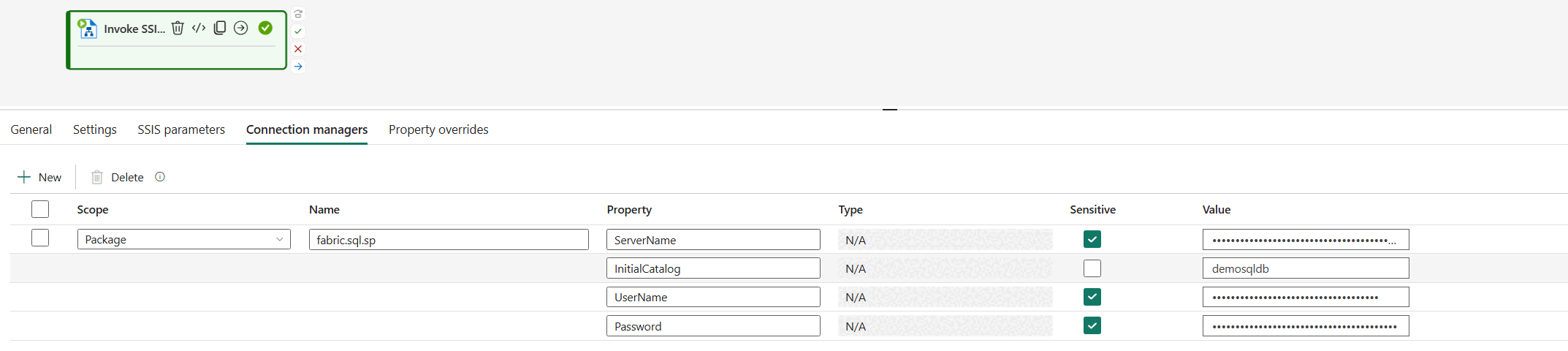 Screenshot showing the activity configuration manager.