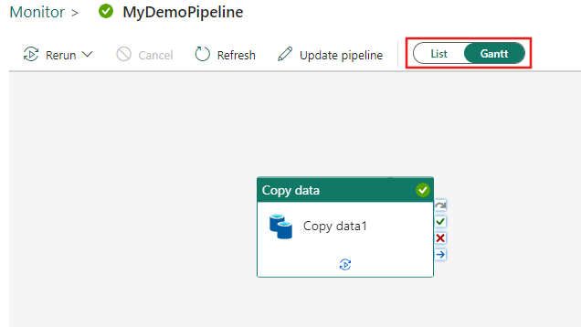 Screenshot showing where to switch between views.