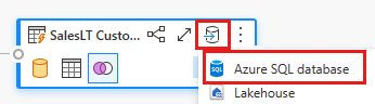 Screenshot of the Add data destination button.
