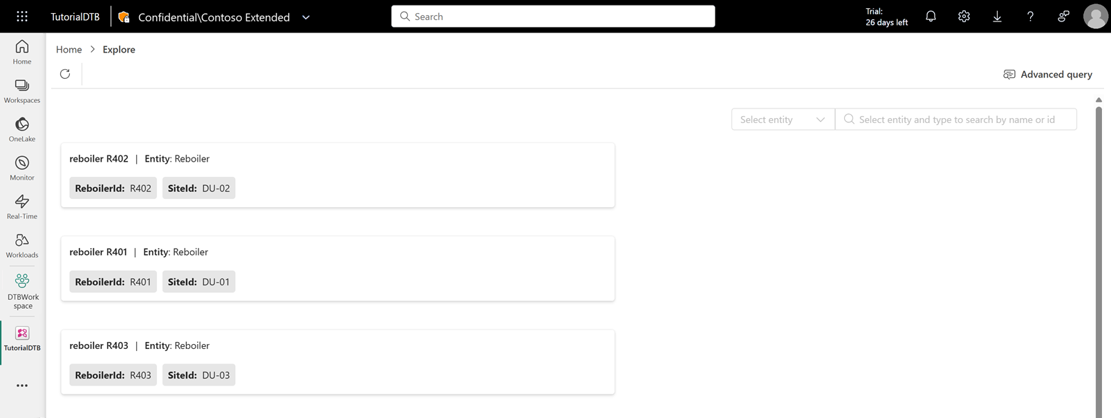 Screenshot showing the view selector.