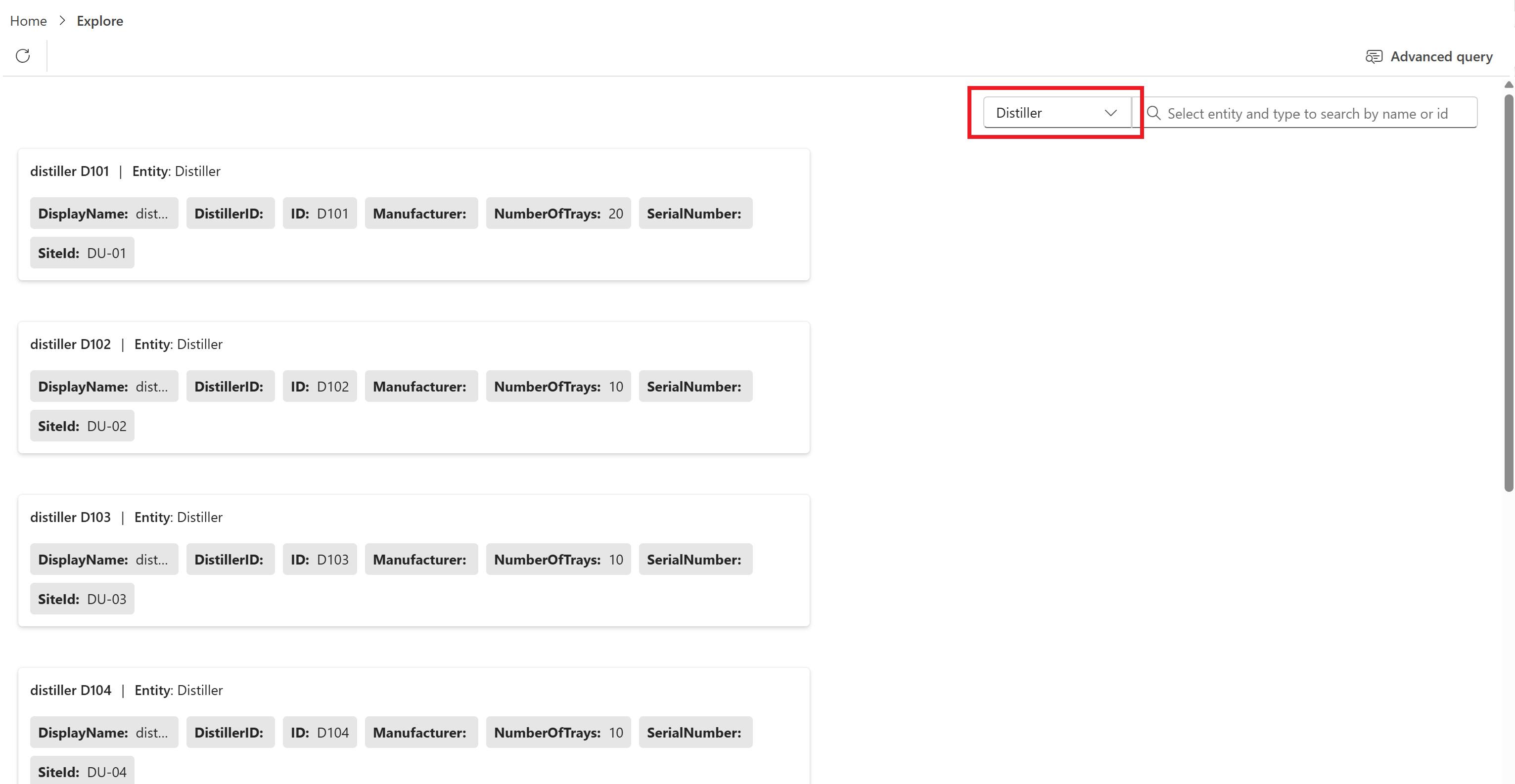 Screenshot showing first search result.