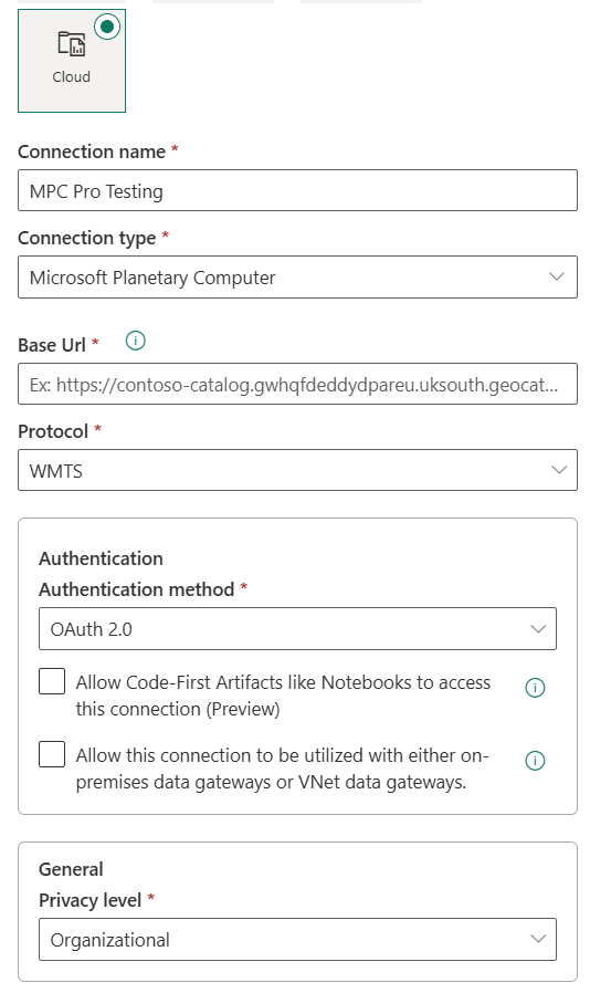 A screenshot of the Microsoft Fabric Maps interface showing the External sources tab in the Explorer panel. A list of imagery layers is displayed, with one layer's More options menu expanded and the Show on map option highlighted.