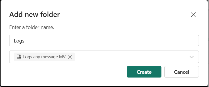 Screenshot of the new folder being created.