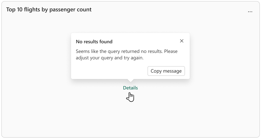 Screenshot of tile error details example.