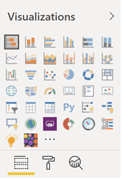 Screenshot of selecting Bar Chart in Power BI.