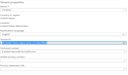 getting the source tenant ID.
