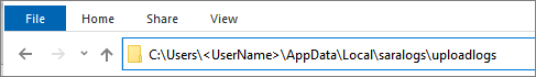 Screenshot that shows the Windows Explorer Address Bar for output.