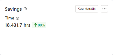 Screenshot of savings panel on Monitor tab.