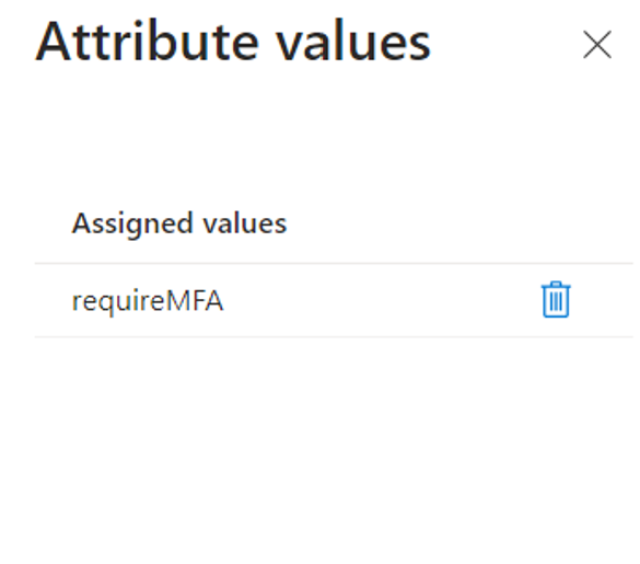 Screenshot displaying to select requireMFA.